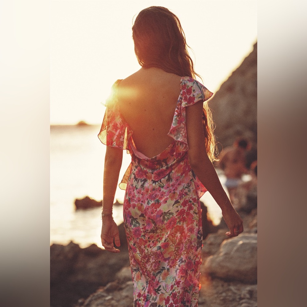 FLORAL PRINT RUFFLED DRESS - Picture 9 of 9